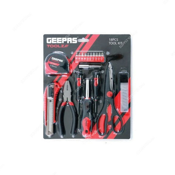 Geepas Tool Kit, GT7637, 18PCS