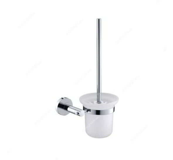 Geepas Toilet Brush Holder, GSW61045, Stainless Steel, Silver
