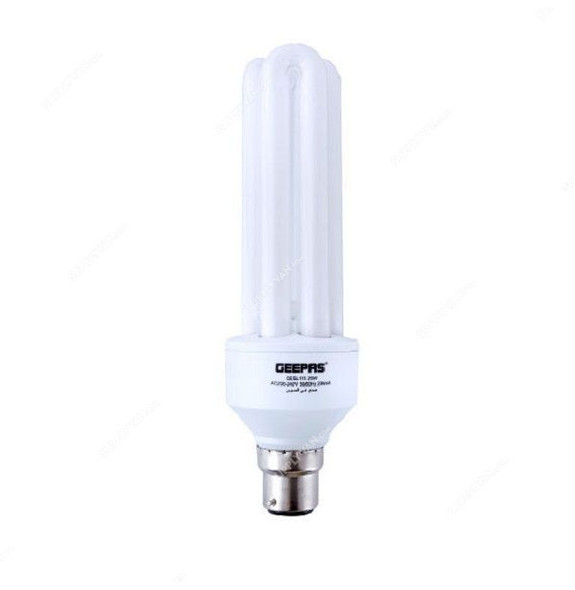 Geepas Energy Saving Lamp, GESL115N, 220-240V, 20W, Day Light, 6400K