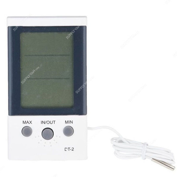 PI Controls Digital Thermometer and Hygrometer, DT2, 30 to 70 Deg.C