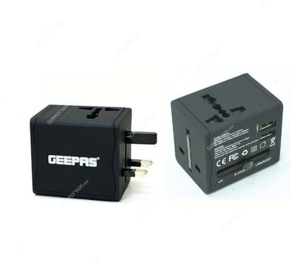 Geepas Universal Usb Adapter, GA58020, 100-240V