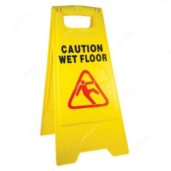 Foldable Caution Sign Board, Yellow