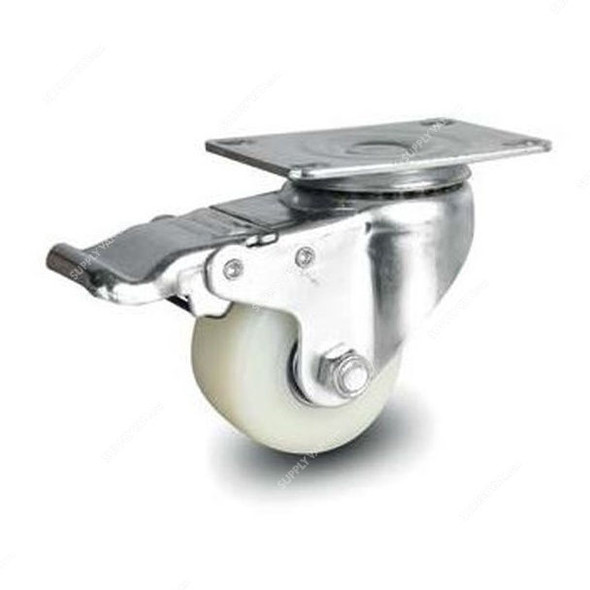 Brake Plate Caster, 32065, Light Duty, 6.5CM, 60Kg