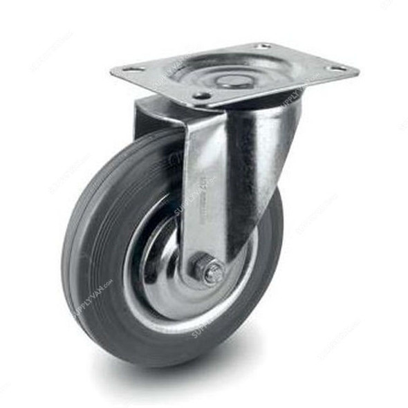 Swivel Plate Caster, 004125, Medium Duty, 12.5CM, 100Kg