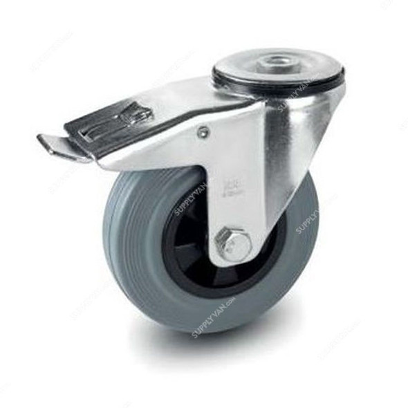 Brake Plate Caster, 101080, Medium Duty, 8CM, 50Kg