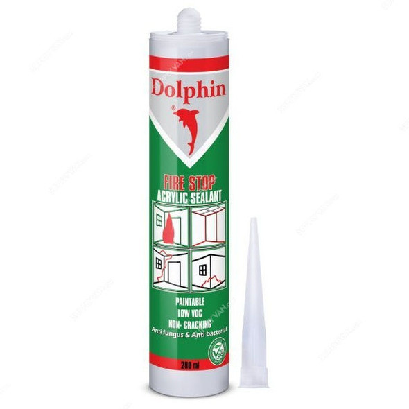 Dolphin Fire Stop Acrylic Sealant, 280ML, PK24