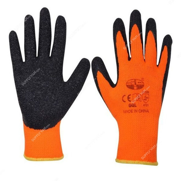 Ski Latex Coated Gloves, GQL, Size10, Black, PK12
