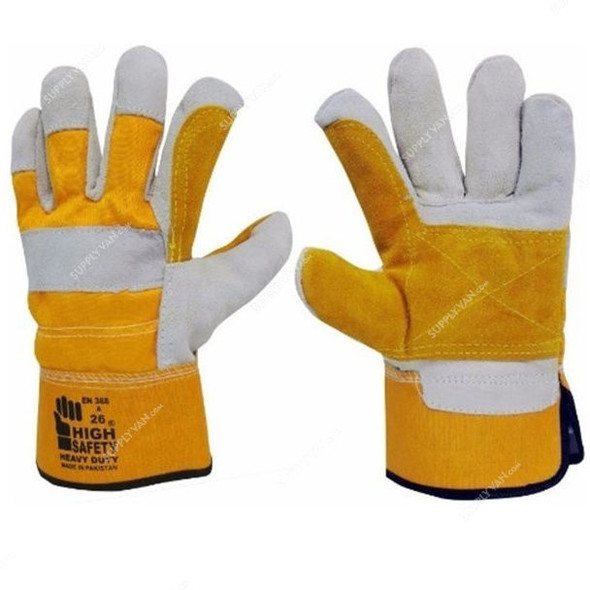 Leather Working Gloves, BRB, Free Size, Multicolor, PK12