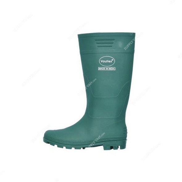 Vaultex Plain Toe Gumboots, SG92, Size39, Green, Mid Calf