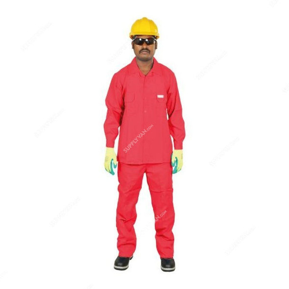 Workland Pant and Shirt, 2RWL, 135GSM, S, Red
