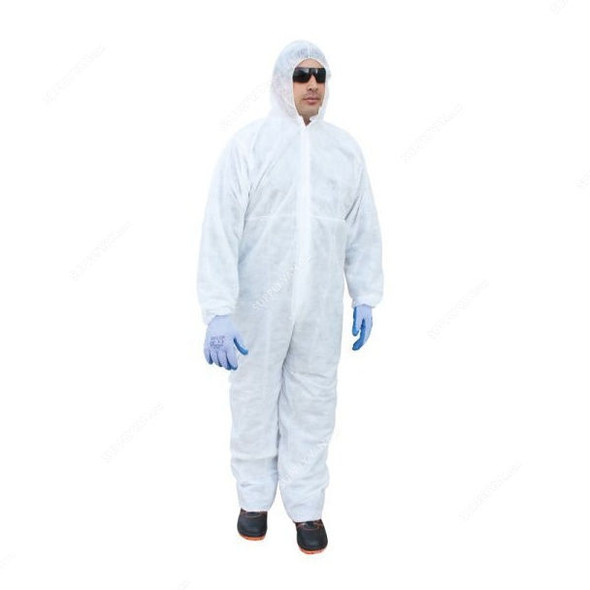 Vaultex Disposable Coverall, DCC, 30GSM, 5XL, White