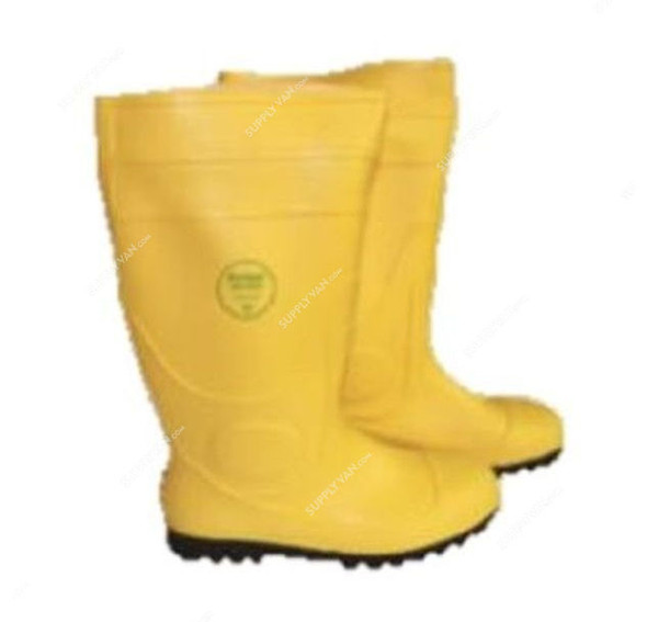 Per4mer Steel Toe Safety Gumboots, Size39, Yellow