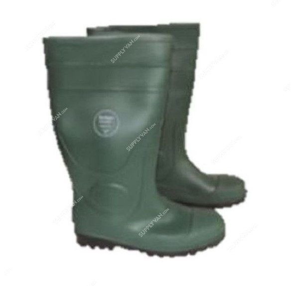 Per4mer Steel Toe Safety Gumboots, Size41, Green