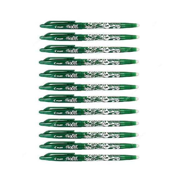 Pilot Erasable Rollerball Pen, BL-FR7-G, Frixion, 0.7MM, Green, PK12