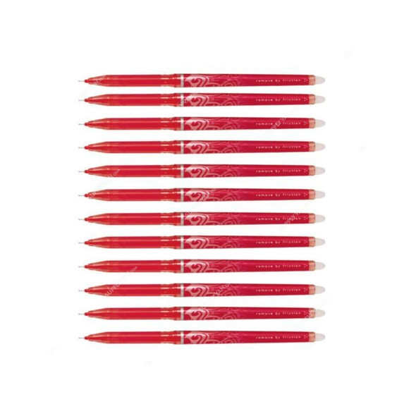 Pilot Erasable Rollerball Pen, BL-FRP-5-R, Frixion, 0.5MM, Red, PK12
