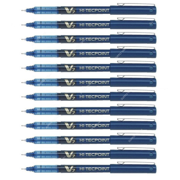Pilot Rollerball Pen, BX-V7-L, Hi-Tecpoint, 0.7MM, Blue, PK12