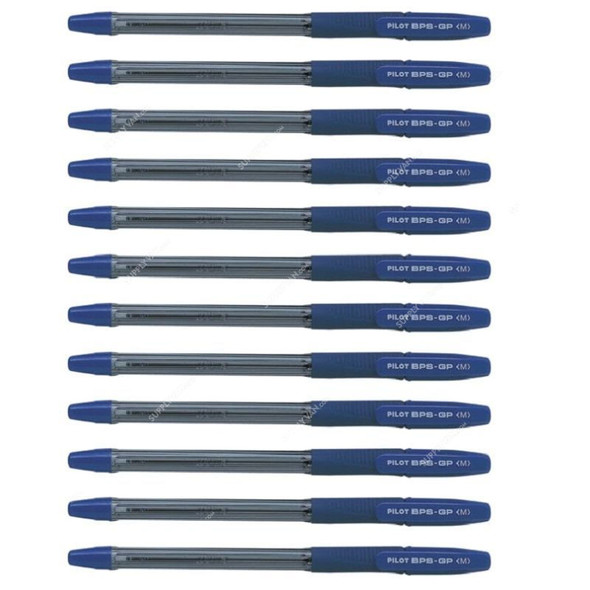Pilot Ballpoint Pen, BPS-GP-M-L, Super Grip, 1MM, Blue, PK12