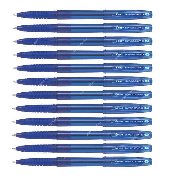 Pilot Ballpoint Pen, BPS-GGF-L, Super Grip G, 0.7MM, Blue, PK12