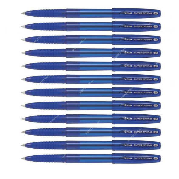 Pilot Ballpoint Pen, BPS-GGM-L, Super Grip G, 1MM, Blue, PK12