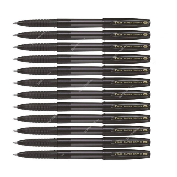 Pilot Ballpoint Pen, BPS-GGM-B, Super Grip G, 1MM, Black, PK12