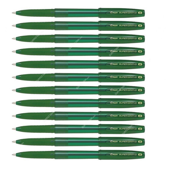 Pilot Ballpoint Pen, BPS-GGM-G, Super Grip G, 1MM, Green, PK12