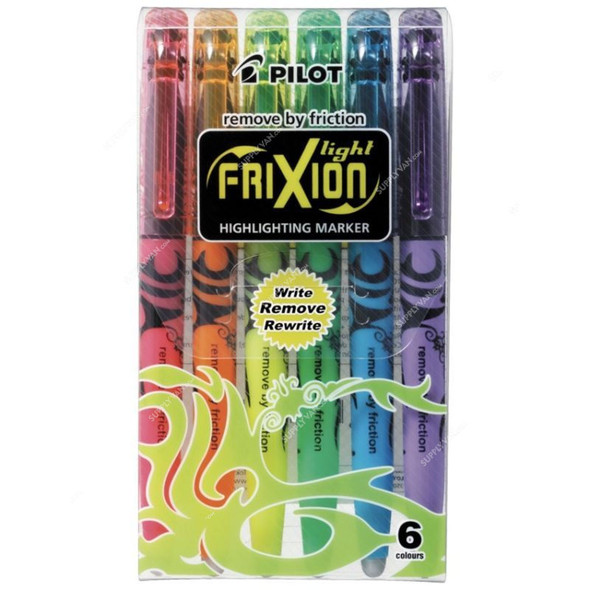 Pilot Erasable Highlighters, SW-FL-S6, Frixion, PK6