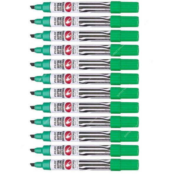 Pilot Permanent Marker, SC-B-G, Green, PK12