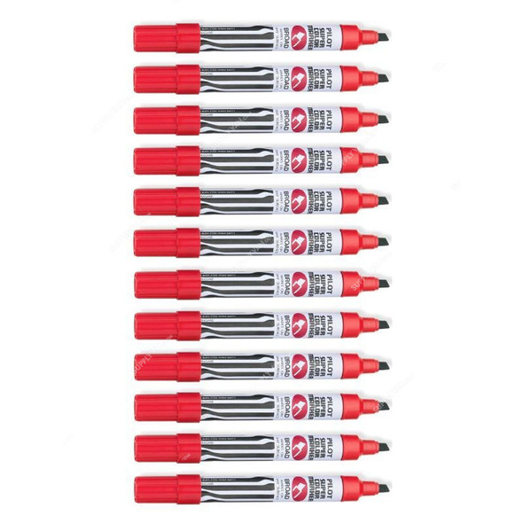 Pilot Permanent Marker, SC-B-R, Red, PK12