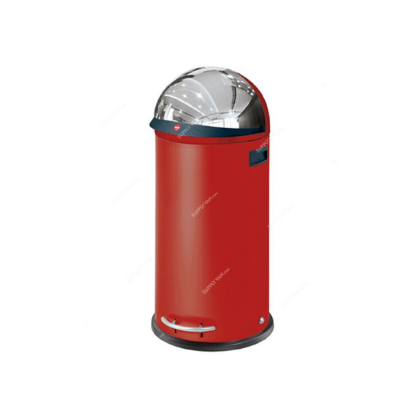 Hailo Pedal Waste Bin, HLO-0850-589, Kickvisier XL, 36 Litres, Red