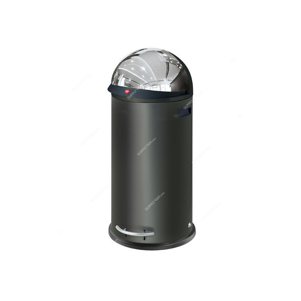 Hailo Pedal Waste Bin, HLO-0850-459, Kickvisier XL, 36 Litres, Black