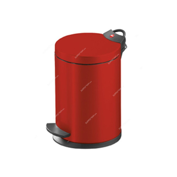 Hailo Pedal Waste Bin, HLO-0704-259, Pedal Bin T2 S, 4 Litres, Red