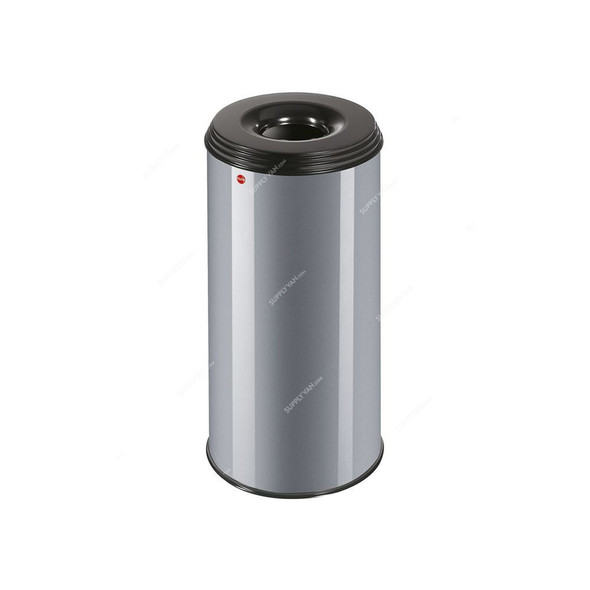 Hailo Waste Bin, HLO-0950-652, ProfiLine Safe XL, 45 Litres, Silver