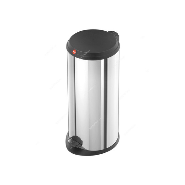 Hailo Pedal Waste Bin, HLO-0520-009, Pedal Bin T1 L, 19 Litres, Silver