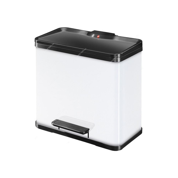 Hailo Pedal Waste Bin, HLO-0630-230, Oko Duo Plus L, 26 Litres, White