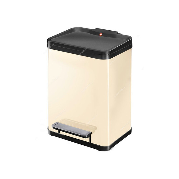 Hailo Pedal Waste Bin, HLO-0622-250, Oko Duo Plus M, 18 Litres, Vanilla