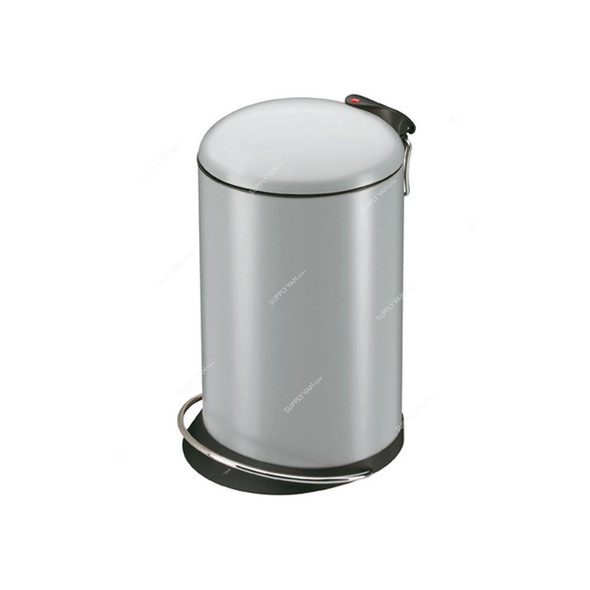 Hailo Pedal Waste Bin, HLO-0514-450, TopDesign M, 13 Litres, Silver