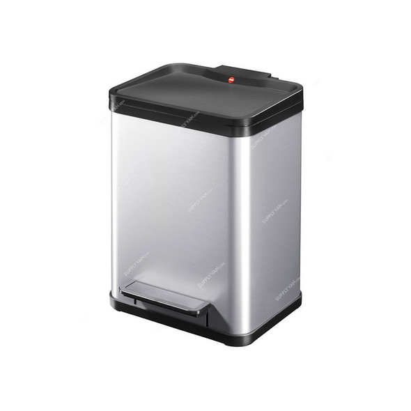 Hailo Pedal Waste Bin, HLO-0622-220, Oko Duo Plus M, 18 Litres, Silver