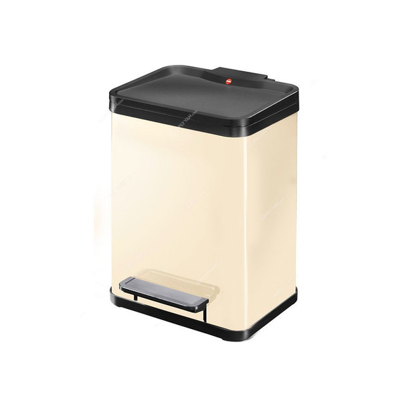 Hailo Pedal Waste Bin, HLO-0619-250, Oko Uno Plus M, 17 Litres, Vanilla