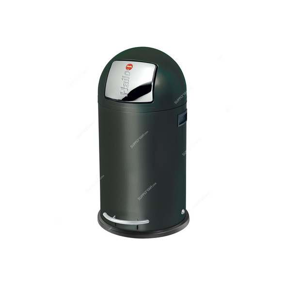 Hailo Push Bin, HLO-0835-569, KickMaxx L, 28 Litres, Black