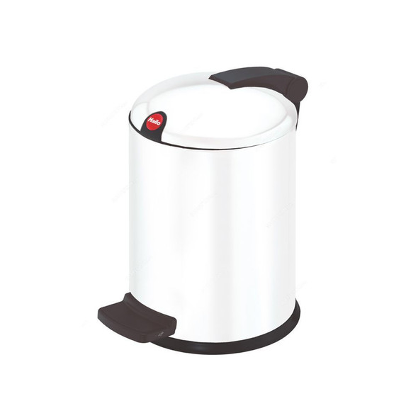 Hailo Pedal Waste Bin, HLO-0704-080, Design S, 4 Litres, White