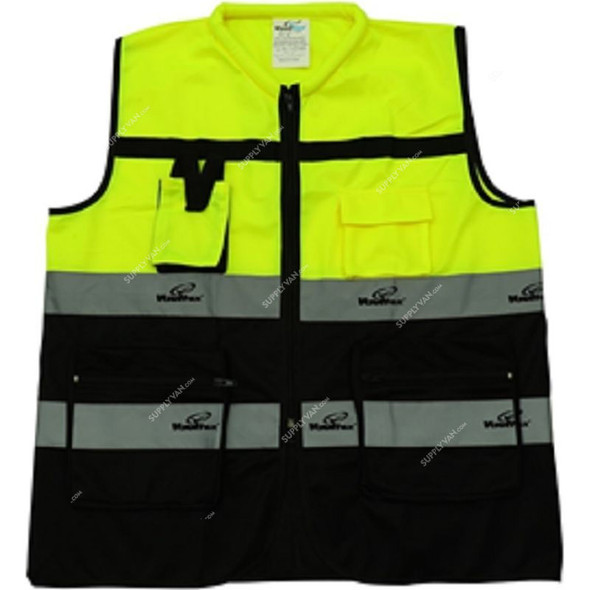 Vaultex Half Sleeve Executive Vest, DLM, 180 GSM, L, Yellow/Black