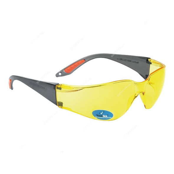 Vaultex Safety Spectacle, V09, Yellow, PK10