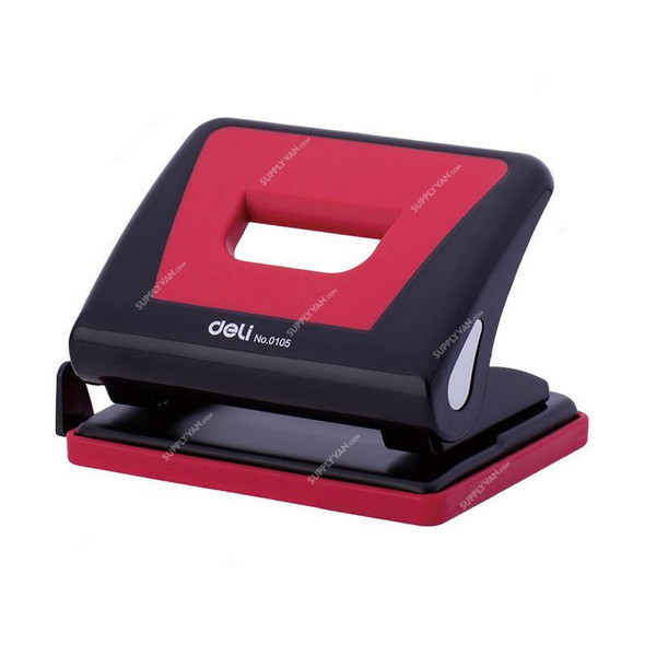 Deli Paper Punch, E0105, 15 Sheets, Red