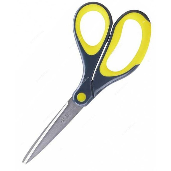 Deli Scissor, E0602, 180MM, Yellow, PK12