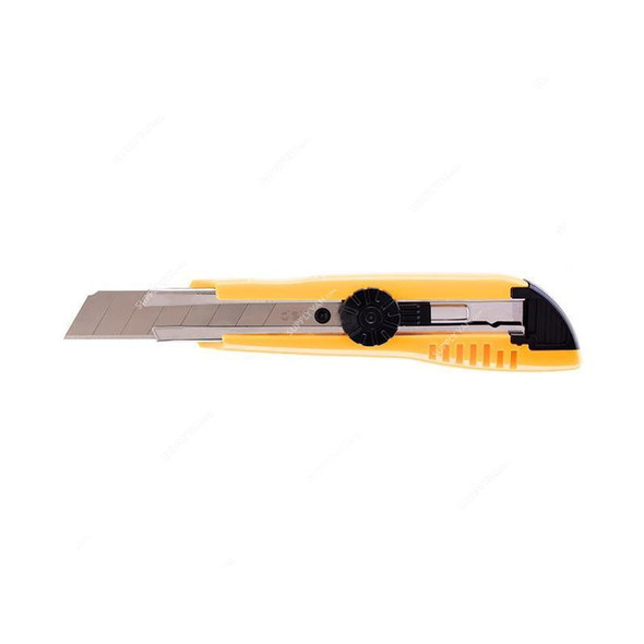 Deli Snap-Off Utility Knife, E2043, 9MM, Yellow, PK12