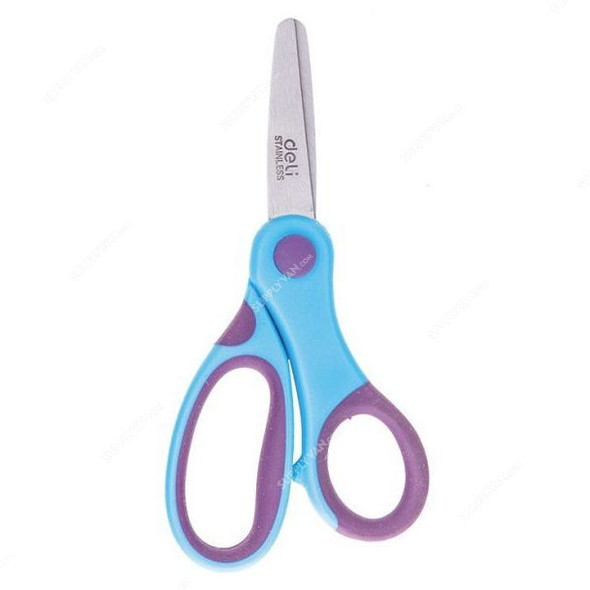 Deli Scissor, E37453, 130MM, Blue/Purple