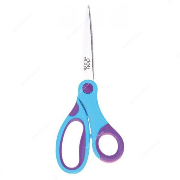 Deli Scissor, E37455, 180MM, Blue/Purple