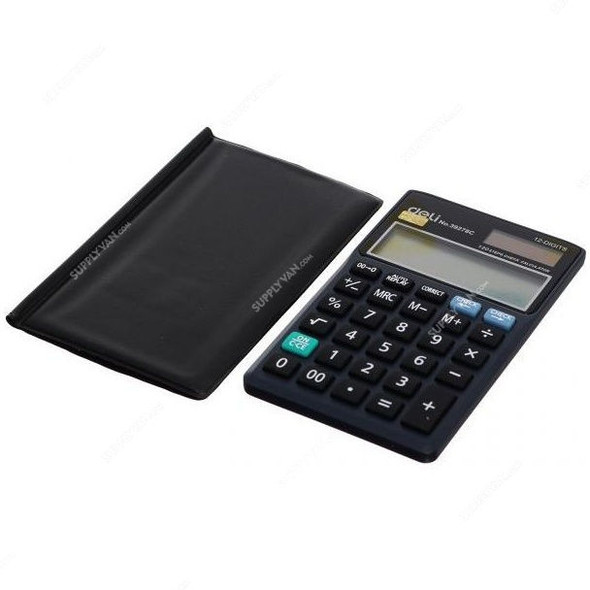 Deli Pocket Calculator, E39278C, 12 Digits, Dark Blue