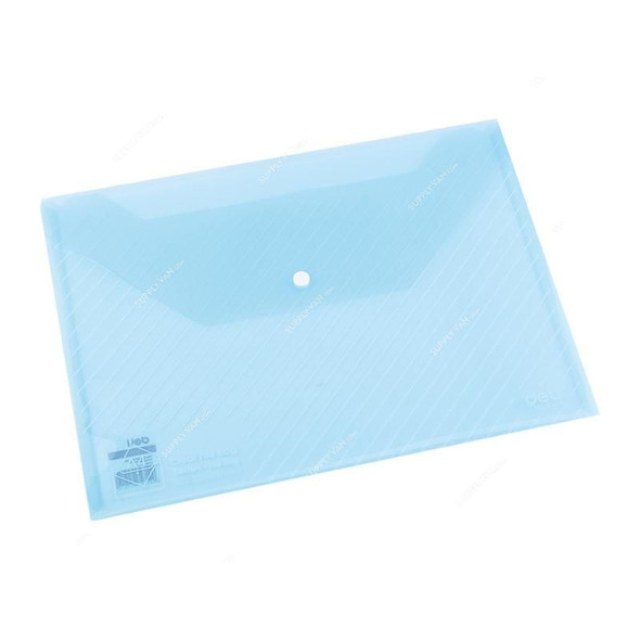Deli File Bag, E5501, A4, Transparent Blue