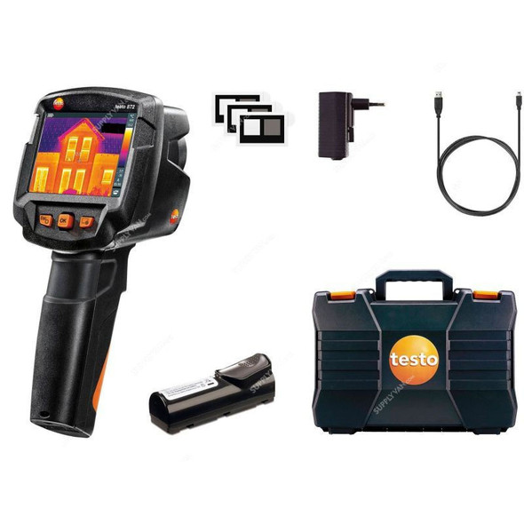 Testo Thermal Imager With App, 872, 0.01 to 1, 3.5 Inch TFT LCD
